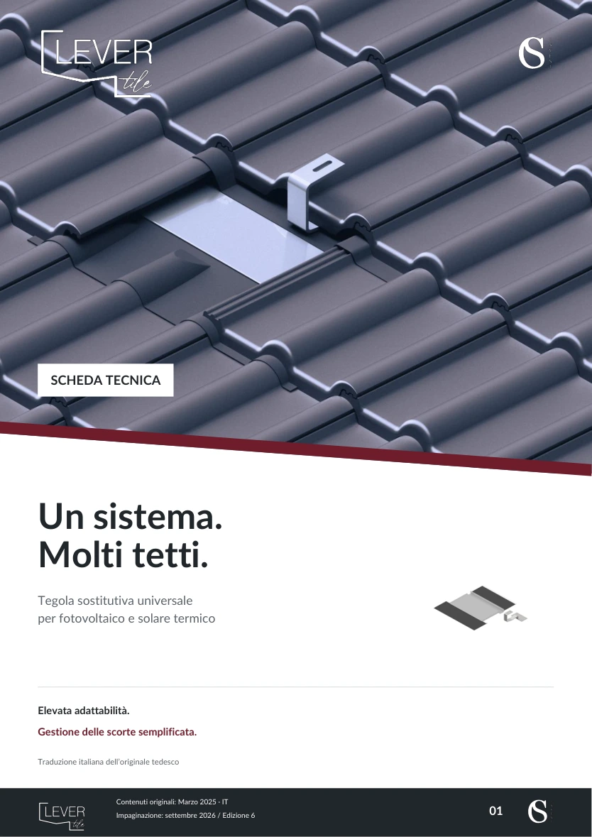 Copertina della scheda tecnica CLEVER-TILE ® ridisegnata