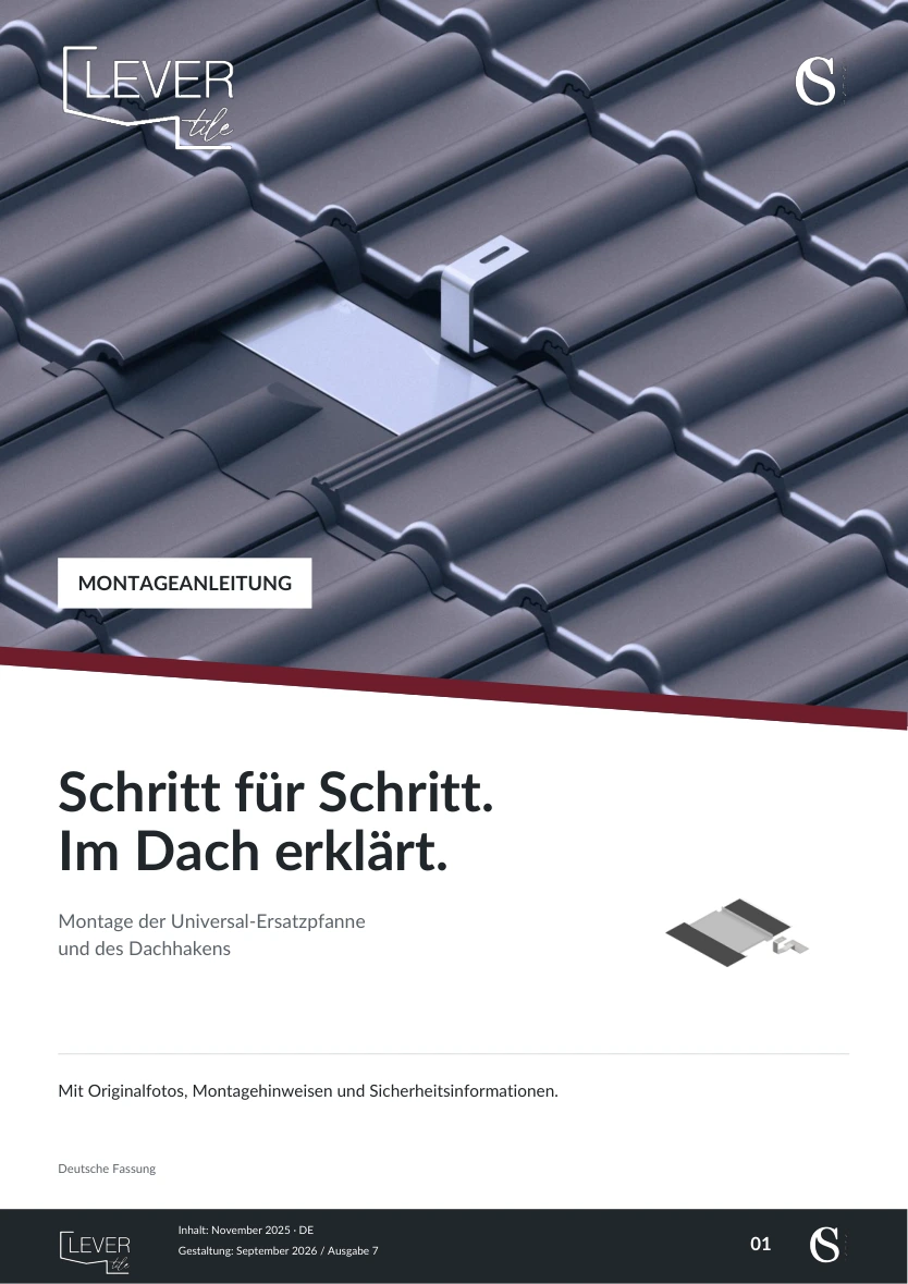 Titelseite der neu gestalteten CLEVER-TILE ® Montageanleitung