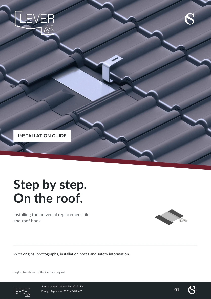 Cover of the redesigned CLEVER-TILE ® installation guide