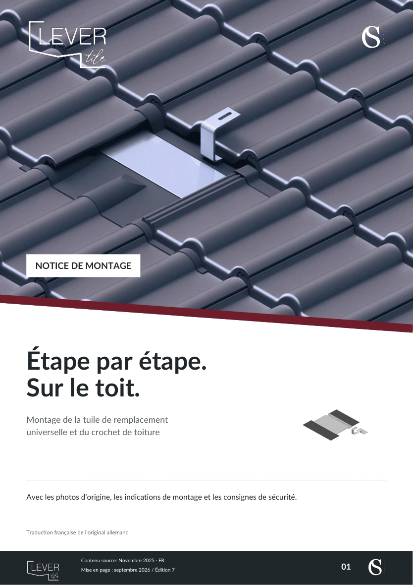 Couverture de la nouvelle notice de montage CLEVER-TILE ®
